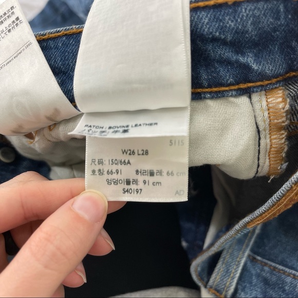 Levi’s Premium 501 Skinny Button Fly High Rise Blue Jeans We The People Size 26 - Picture 9 of 12